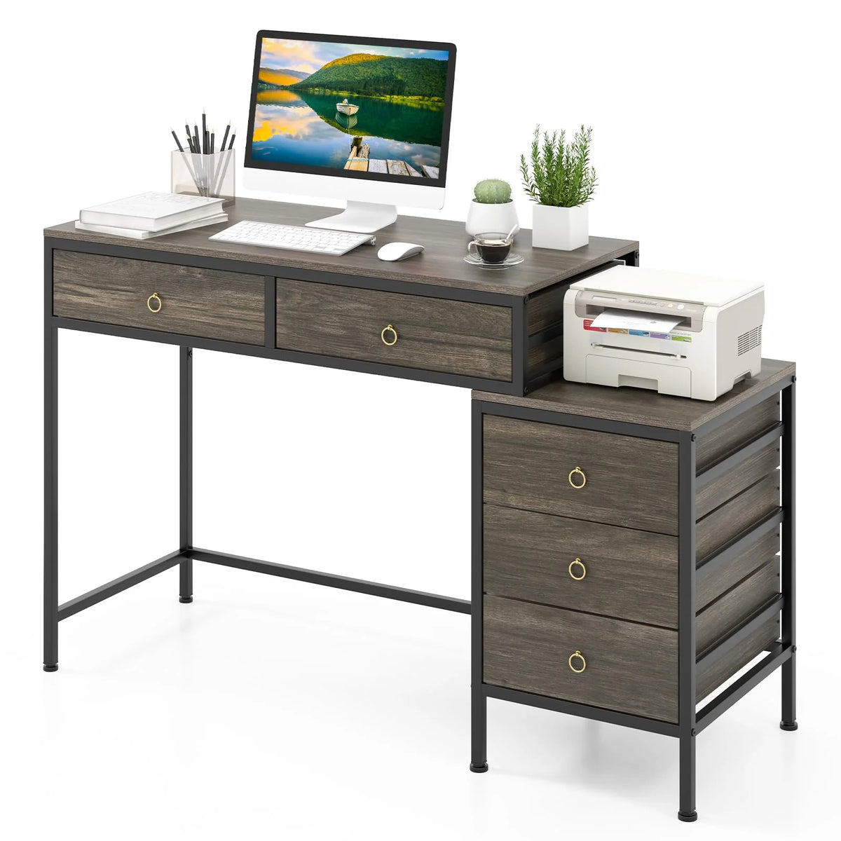 Tangkula 51" Home Office Desk with Printer Stand - Product image 1