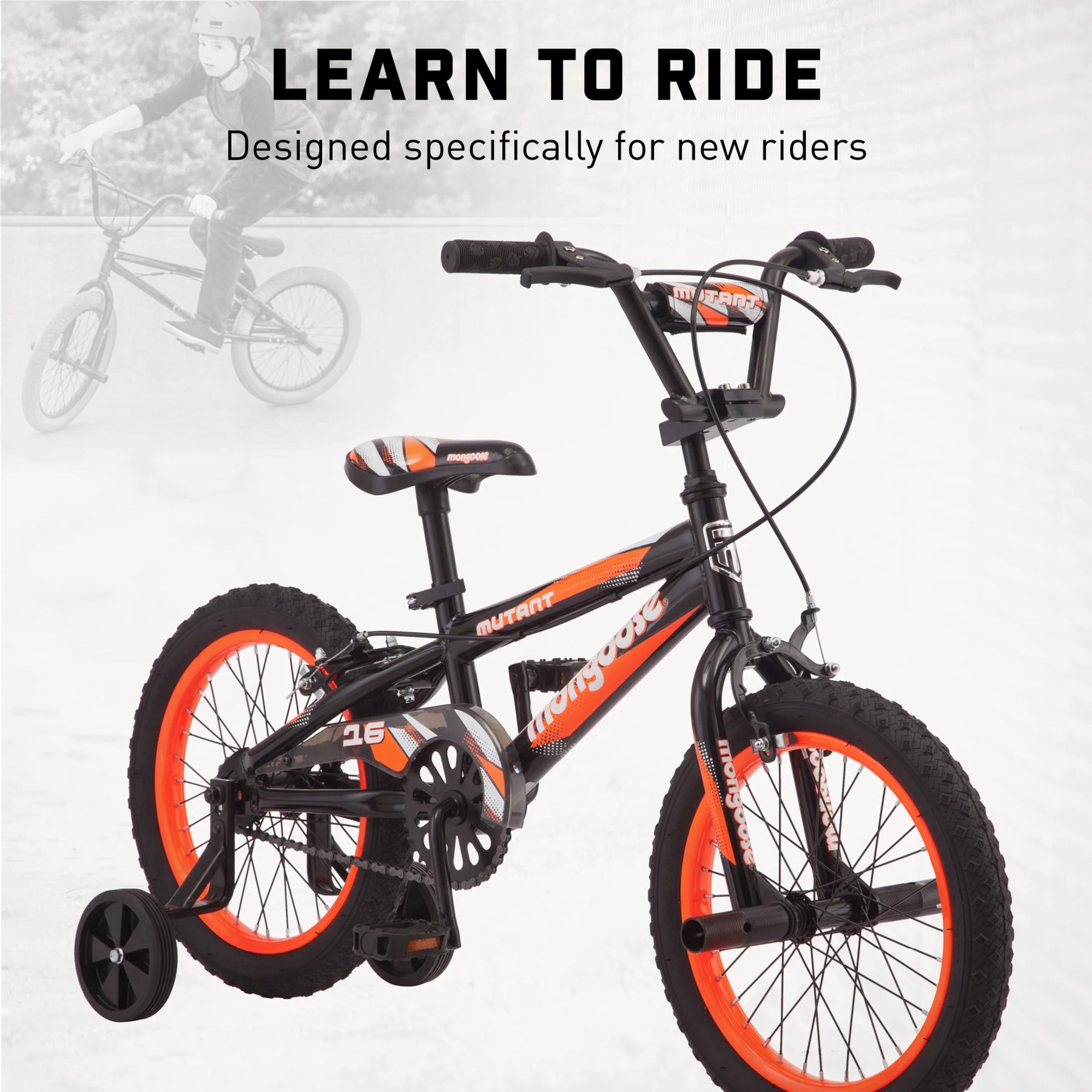 16" Mutant Kid'S BMX Bike, Ages 3 - 5, Black & Orange - Product image 2