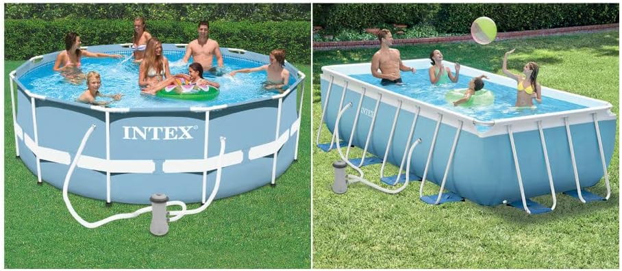 Intex swimming pool prism frame round tubular (ø)3.05 x (h)0.76m