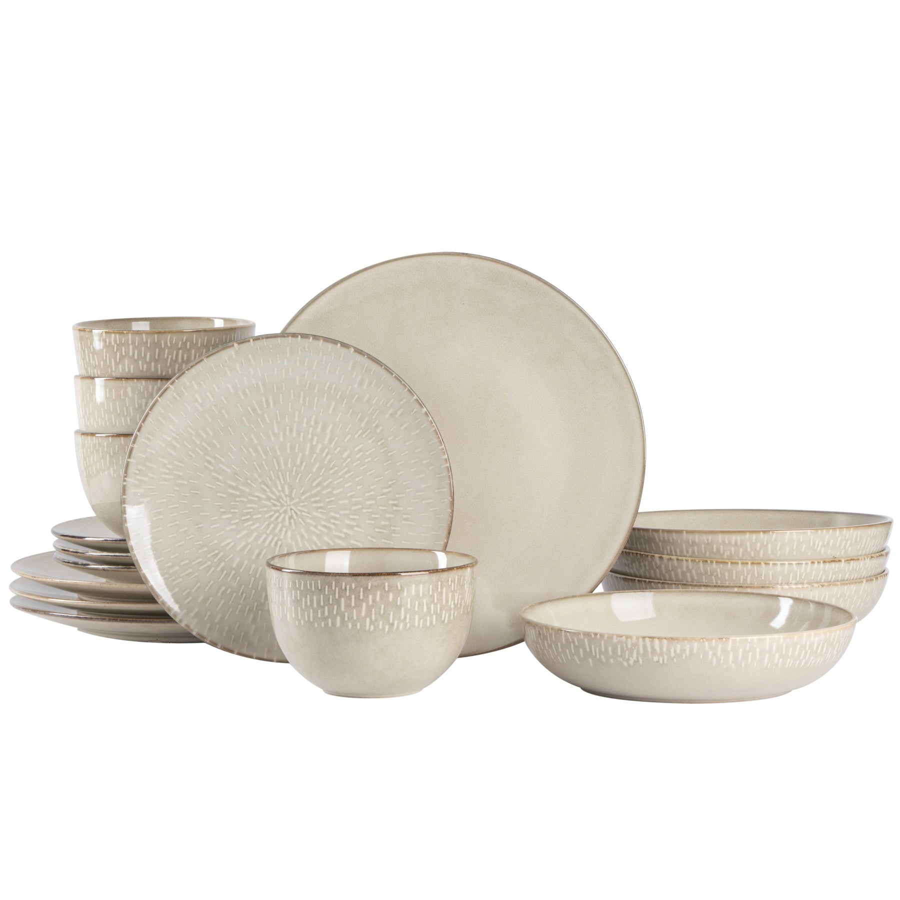 Gibson Elite Matisse 16-Piece Dinnerware Set, Service for 4 - Taupe - Product image 1