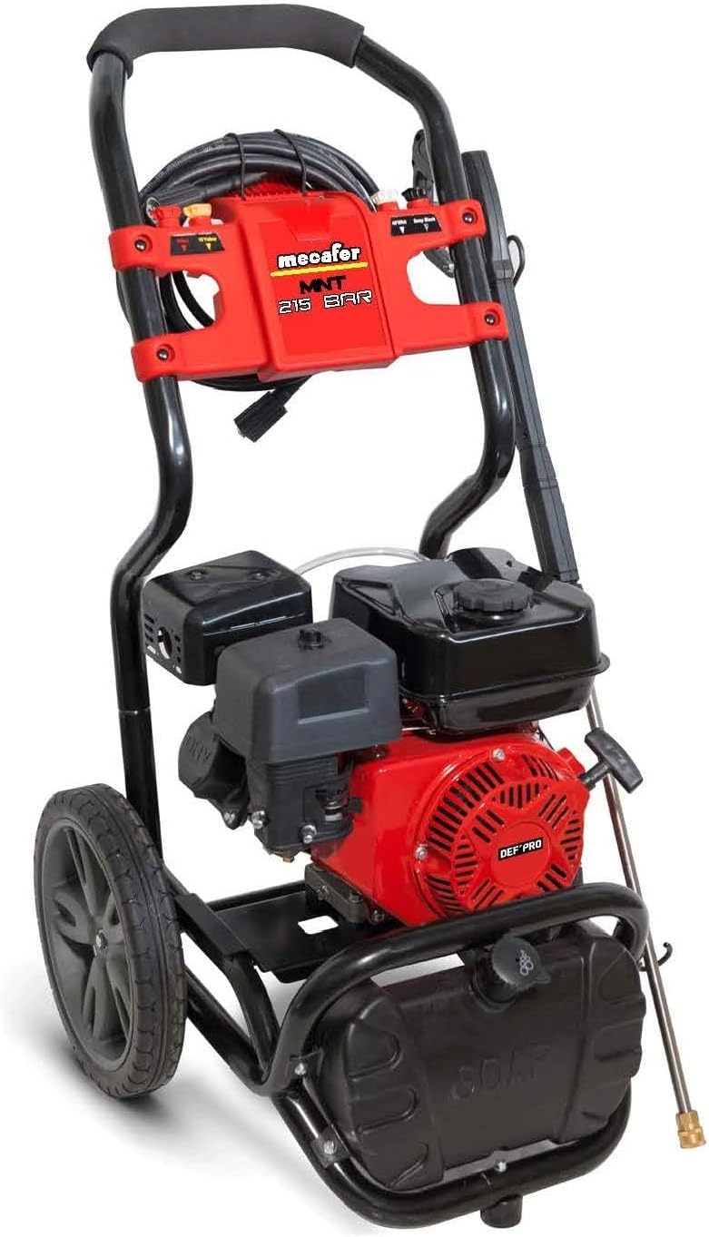Mecafer NHP Thermal MNT 215.7HP, 570l/h, 213 Bar, 4-Stroke OVH Engine, Annovi Reverberi Brass Pump, Large Wheels