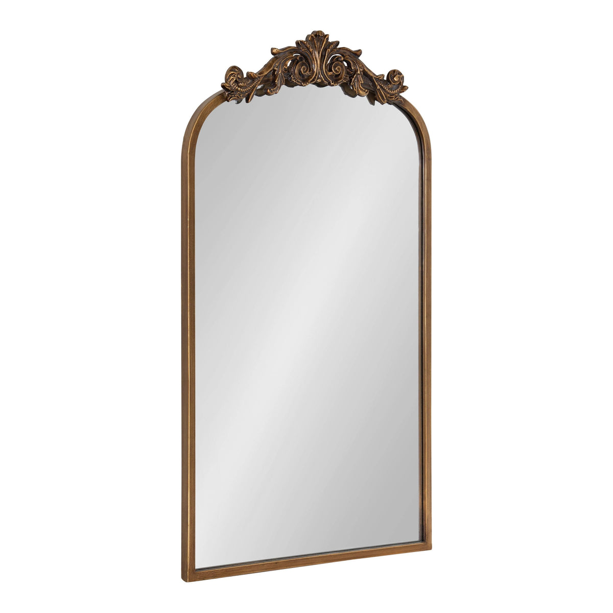 Kate and Laurel Arendahl Traditional Arch Mirror, 19 inch x 30.75 inch, Gold, Baroque Inspired Wall Decor - Product image 1