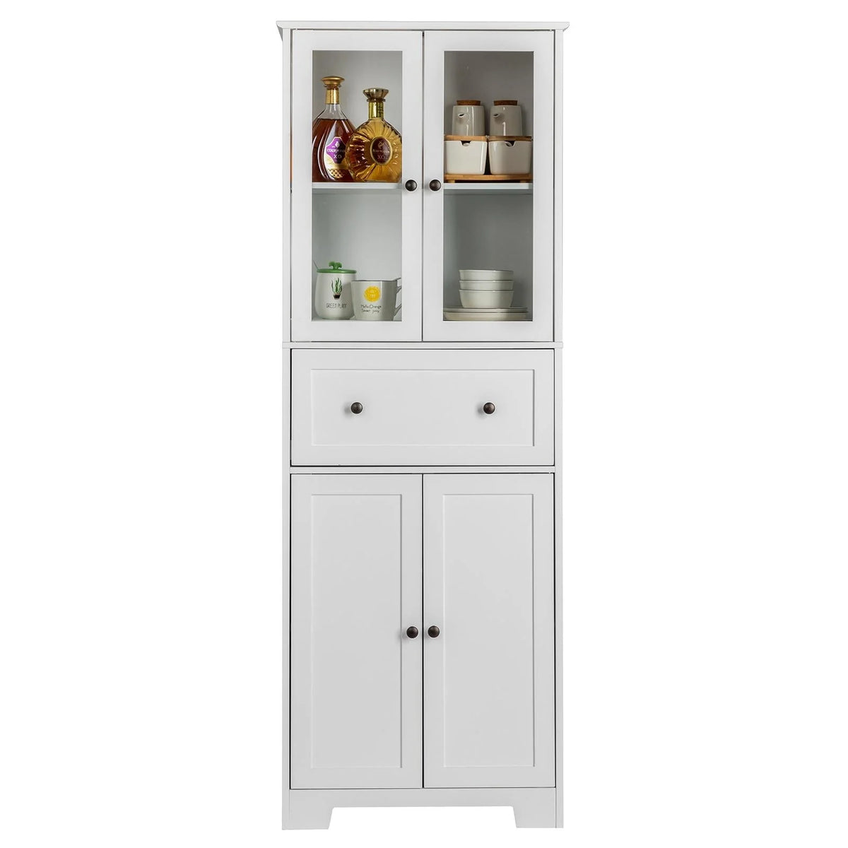 Ktaxon 64" Tall Bathroom Storage Cabinet Organizer, Freestanding Kitchen Pantry Cabinet Line Tower with 2 - Product image 16