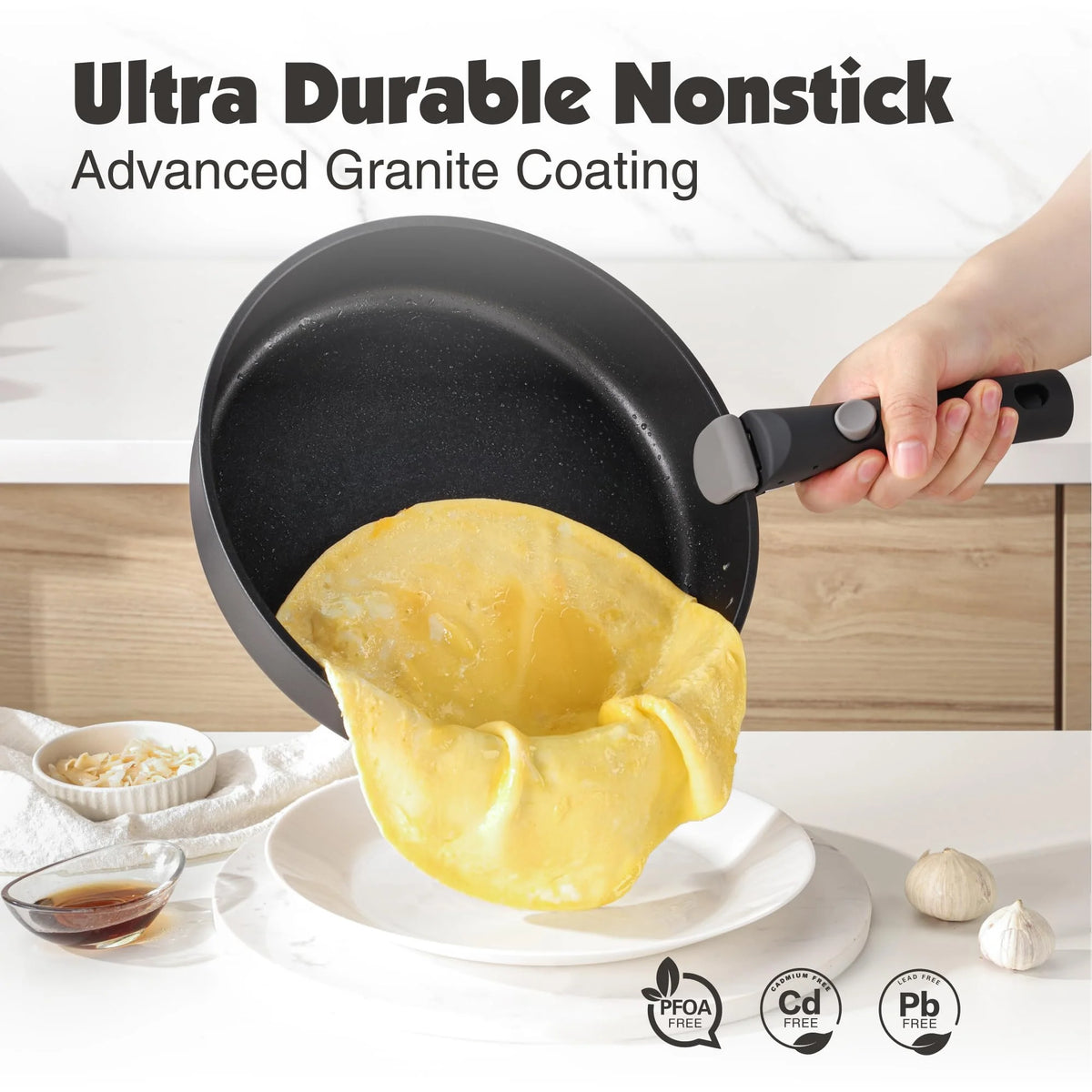 SENSARTE 17 Piece Pots and Pans Set. Detachable Handle Cookware - Product image 5