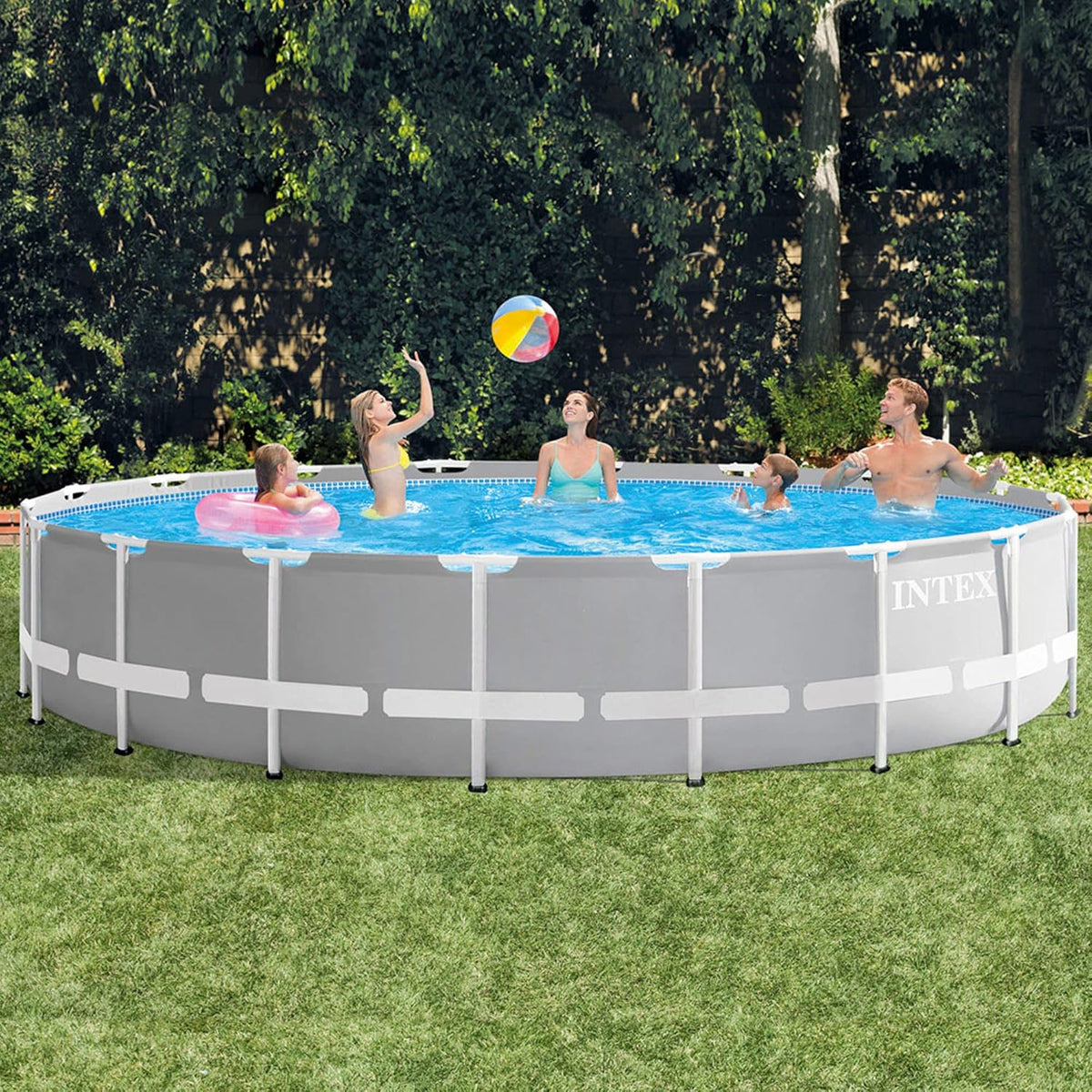 Intex swimming pool prism frame round tubular (ø)3.05 x (h)0.76m