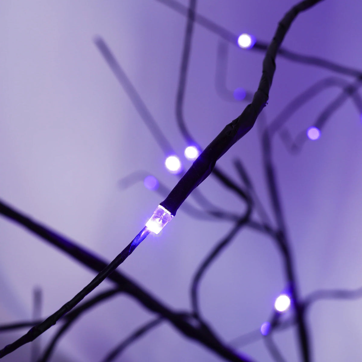 AECOJOY 3 Pac Christmas Tree with Purple Lights, 4FT 5FT and 6FT, Lighted Black Tree for Halloween - Product image 11