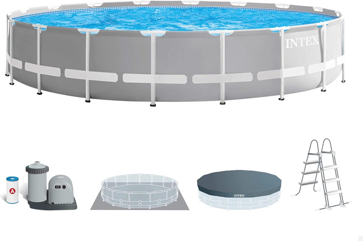 Intex swimming pool prism frame round tubular (ø)3.05 x (h)0.76m