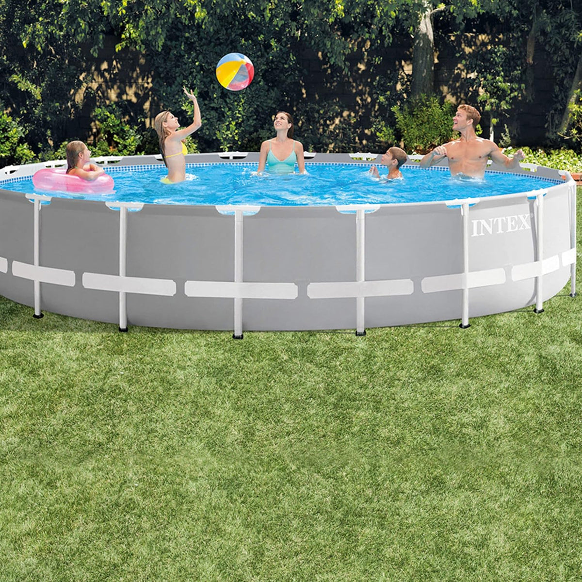Intex swimming pool prism frame round tubular (ø)3.05 x (h)0.76m