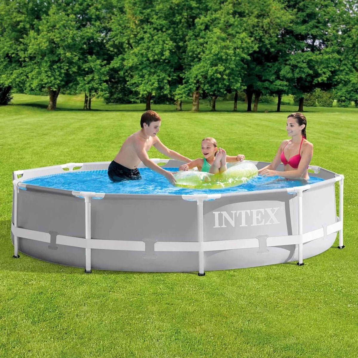 Intex swimming pool prism frame round tubular (ø)3.05 x (h)0.76m