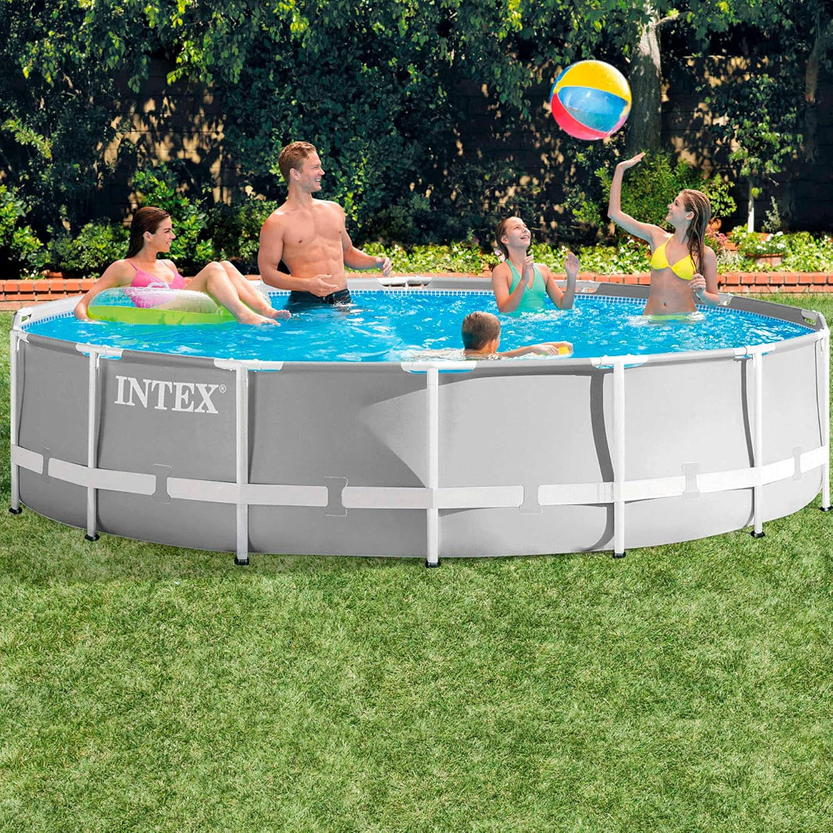 Intex swimming pool prism frame round tubular (ø)3.05 x (h)0.76m