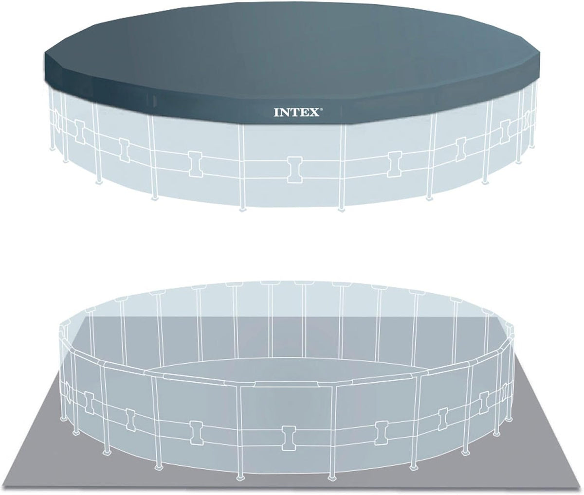 Intex swimming pool prism frame round tubular (ø)3.05 x (h)0.76m