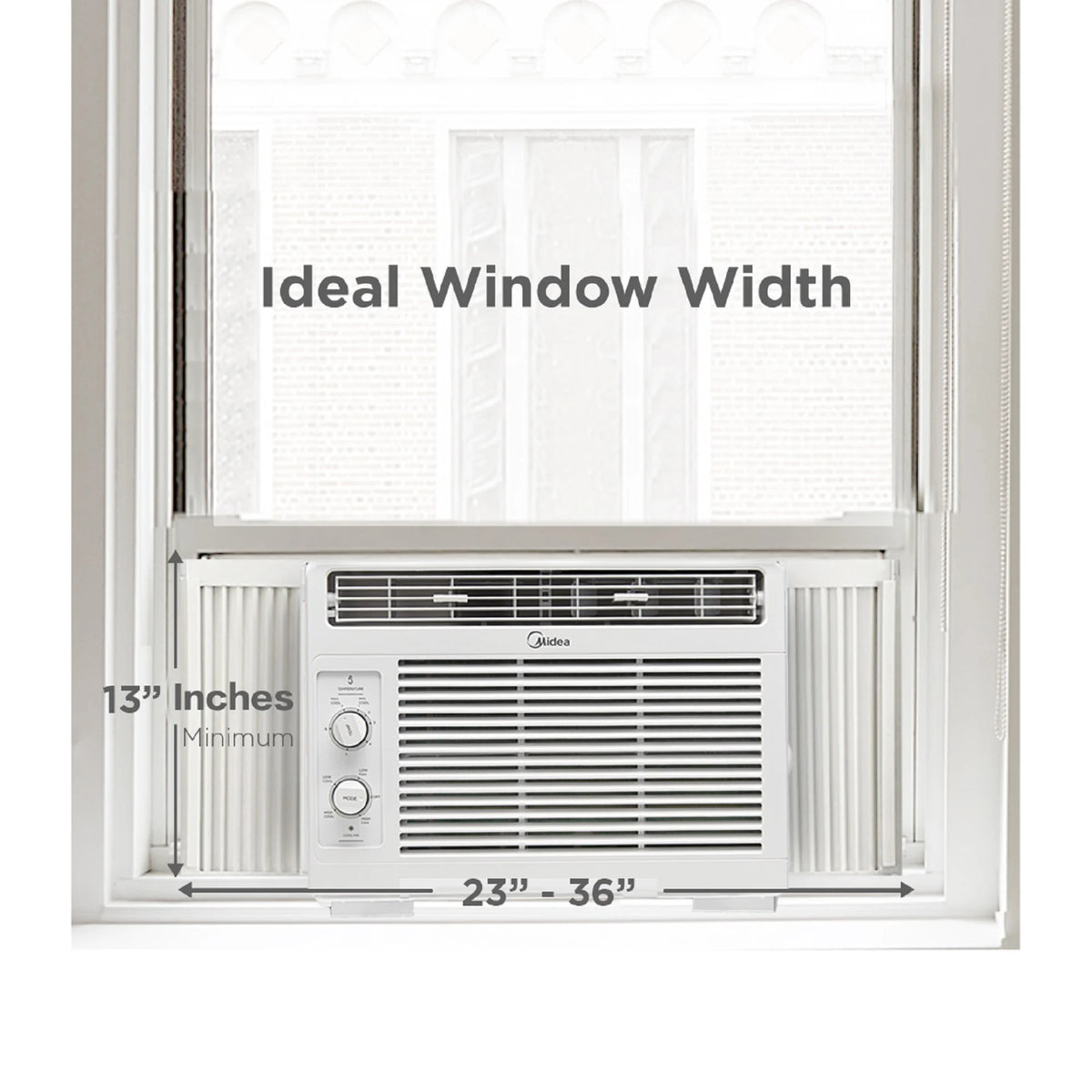 Midea 5, 000 BTU 150 Sq Ft Mechanical Window Air Conditioner, White, MAW05M1WWT, New