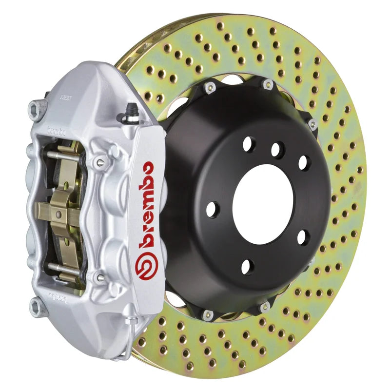 Brembo GT Systems 380x28 2-Piece 4 Piston Silver Drilled Rear