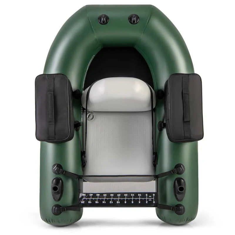 Inflatable Fishing Float Tube with 2 Large Storage Pockets, Angling Base, 20" Fish Ruler & 4 Motor Buckles - Product image 3