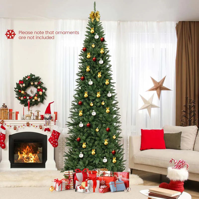12 FT Pre-Lit Artificial Christmas Tree, Tall Hinged Xmas Tree with Quick Power Connector - Product image 8