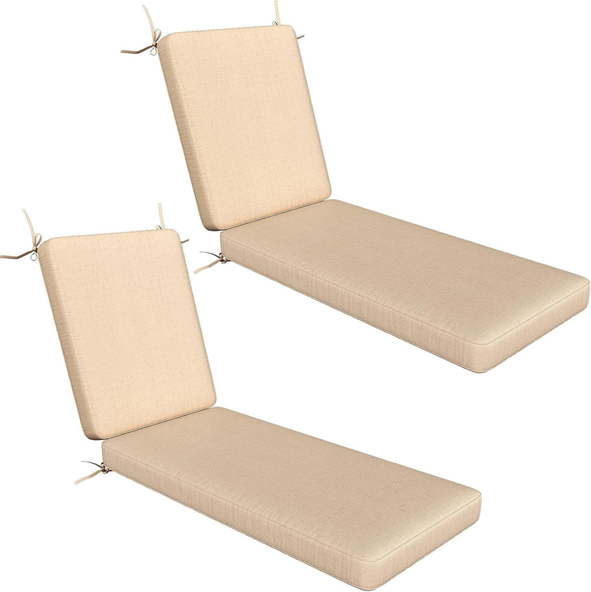 AECOJOY Chaise Lounge Cushions Outdoor Set of 2, 72x21x3 Inch Lounge Chair Cushion - Product image 9