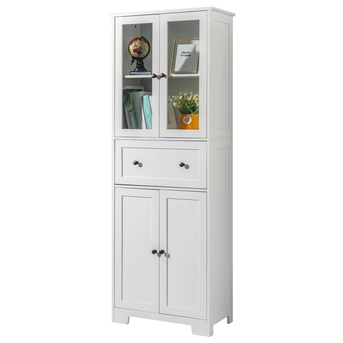 Ktaxon 64" Tall Bathroom Storage Cabinet Organizer, Freestanding Kitchen Pantry Cabinet Line Tower with 2 - Product image 17