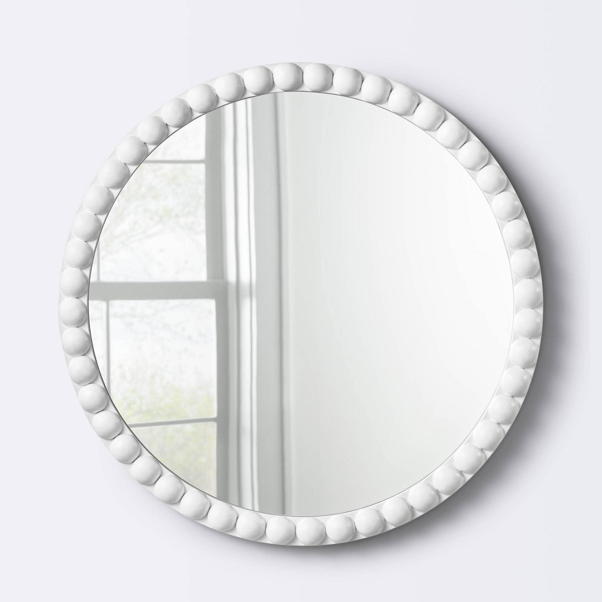 Round Decorative Wall Mirror - White - Cloud Island - Product image 1