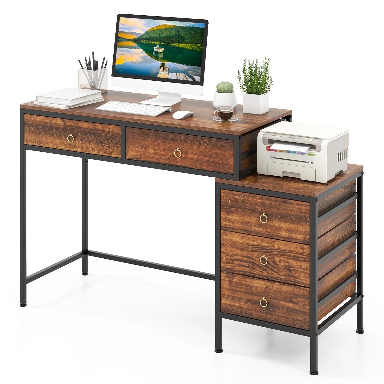 Tangkula 51" Home Office Desk with Printer Stand - Product image 10