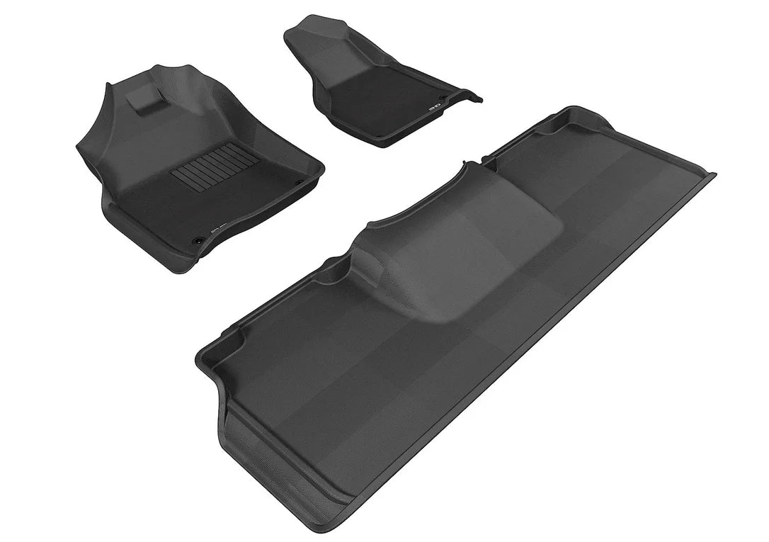 3D MAXpider L1DG02101509 - 2012-2018 Dodge Ram 2500/3500 Mega Cab Kagu 1st & 2nd Row Floormats - Black